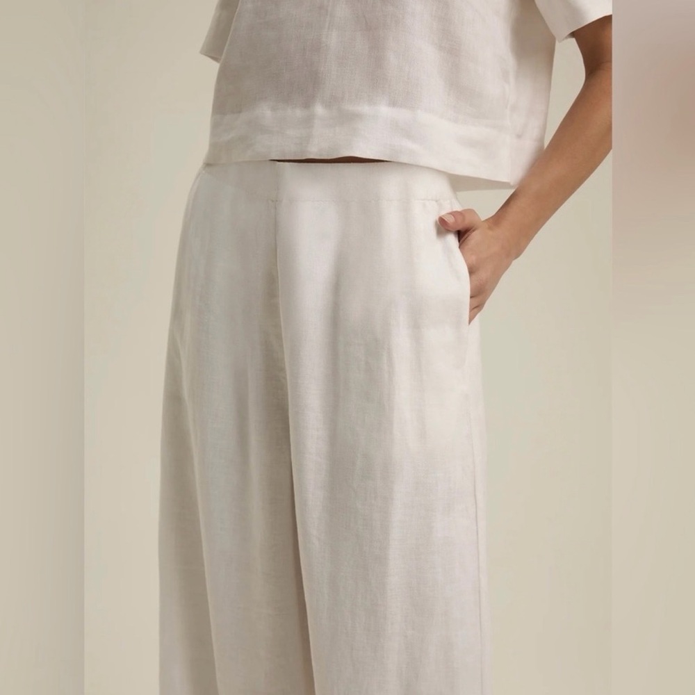Favorite Daughter Cream Wide Leg Linen Pants